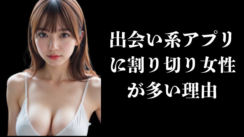出会い系アプリに割り切り女性が多い理由